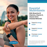EuroMedica Daily Multivitamin Supplement back view with ingredient list