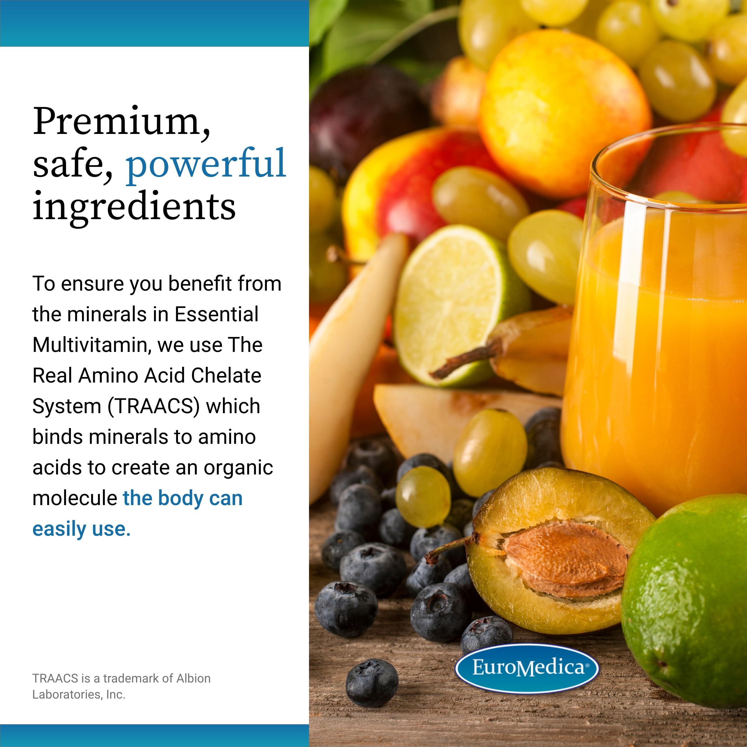 EuroMedica Daily Multivitamin Supplement lifestyle scene with tablets on a kitchen counter