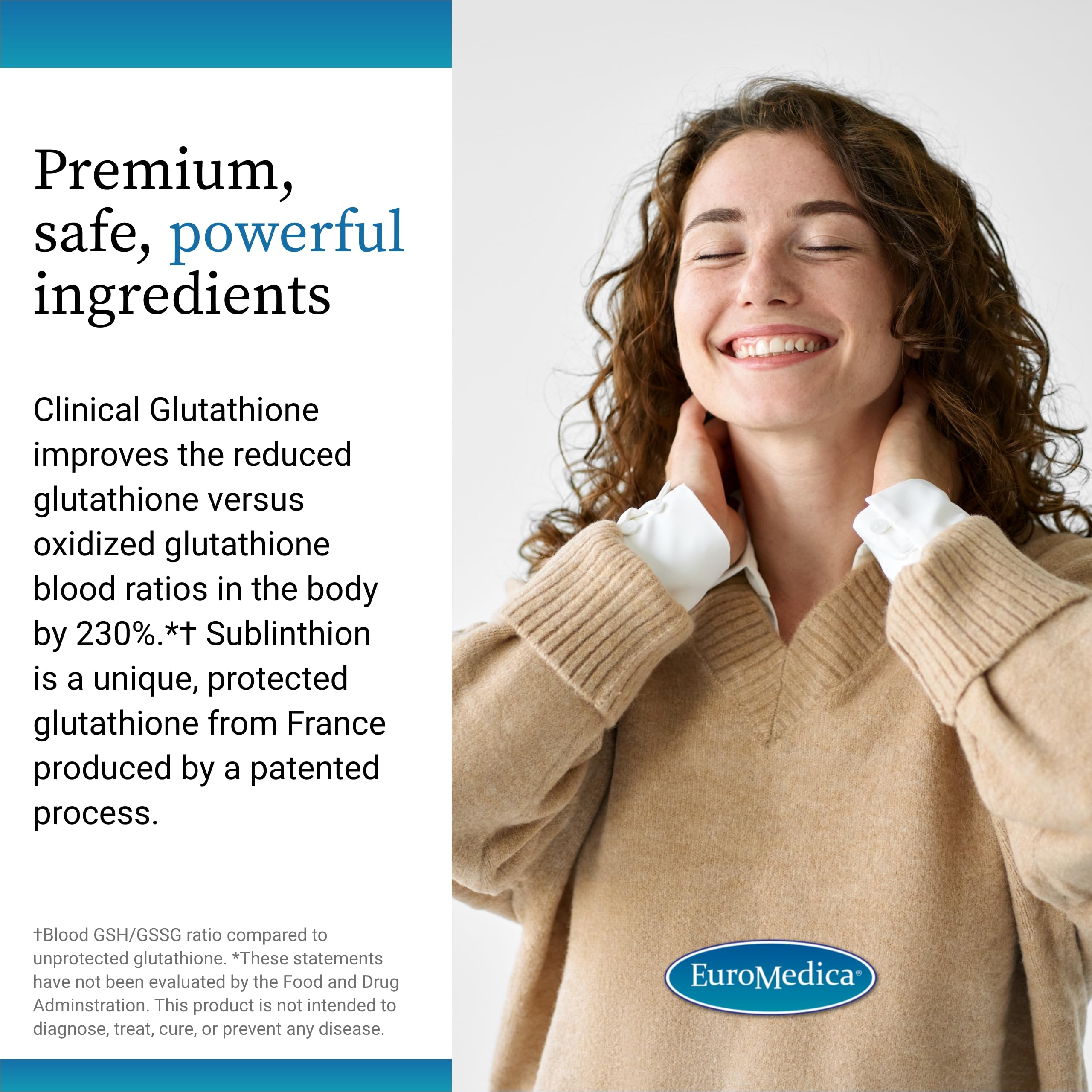 EuroMedica L-Glutathione Antioxidant Supplement ingredients list