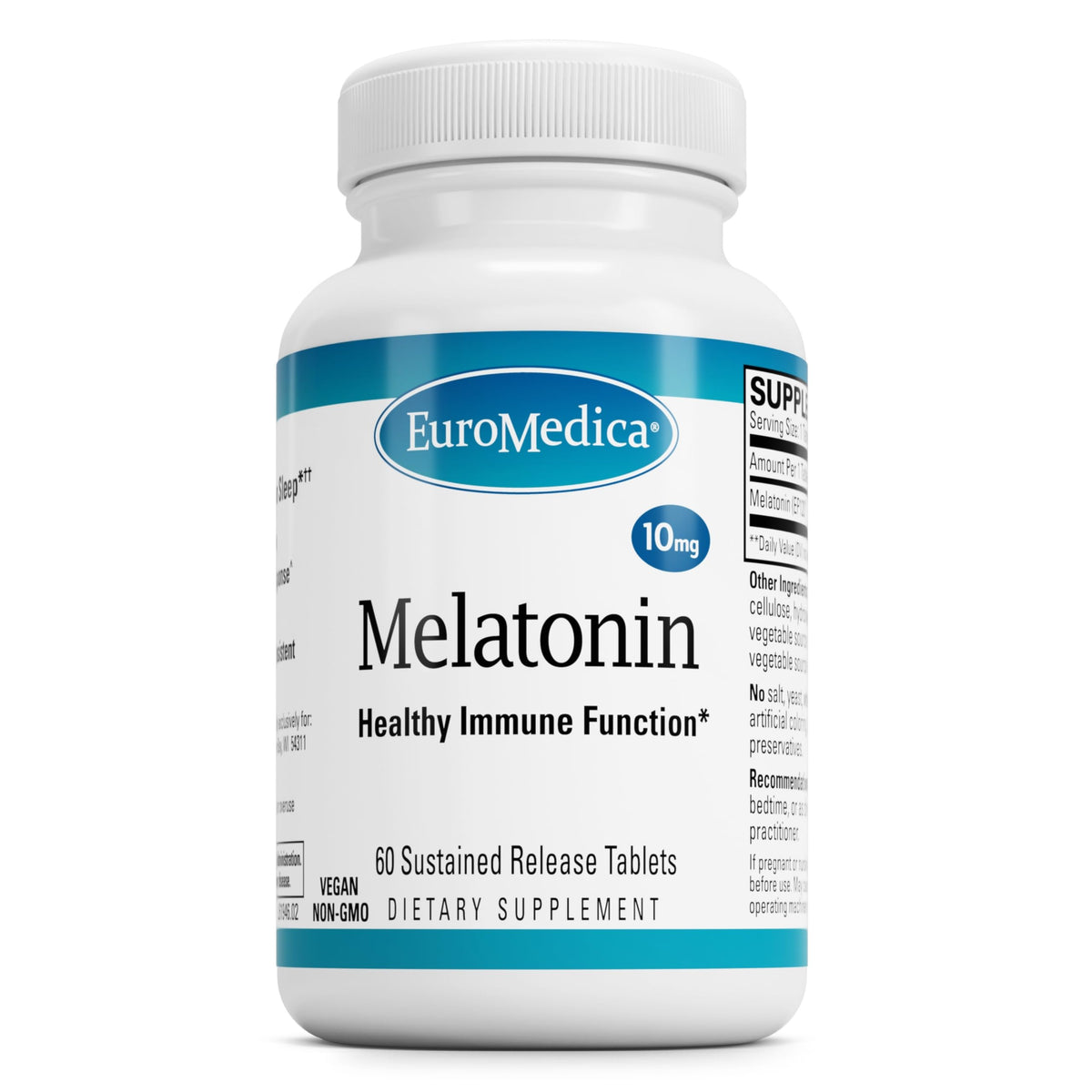 EuroMedica Melatonin Tablets 50g front view