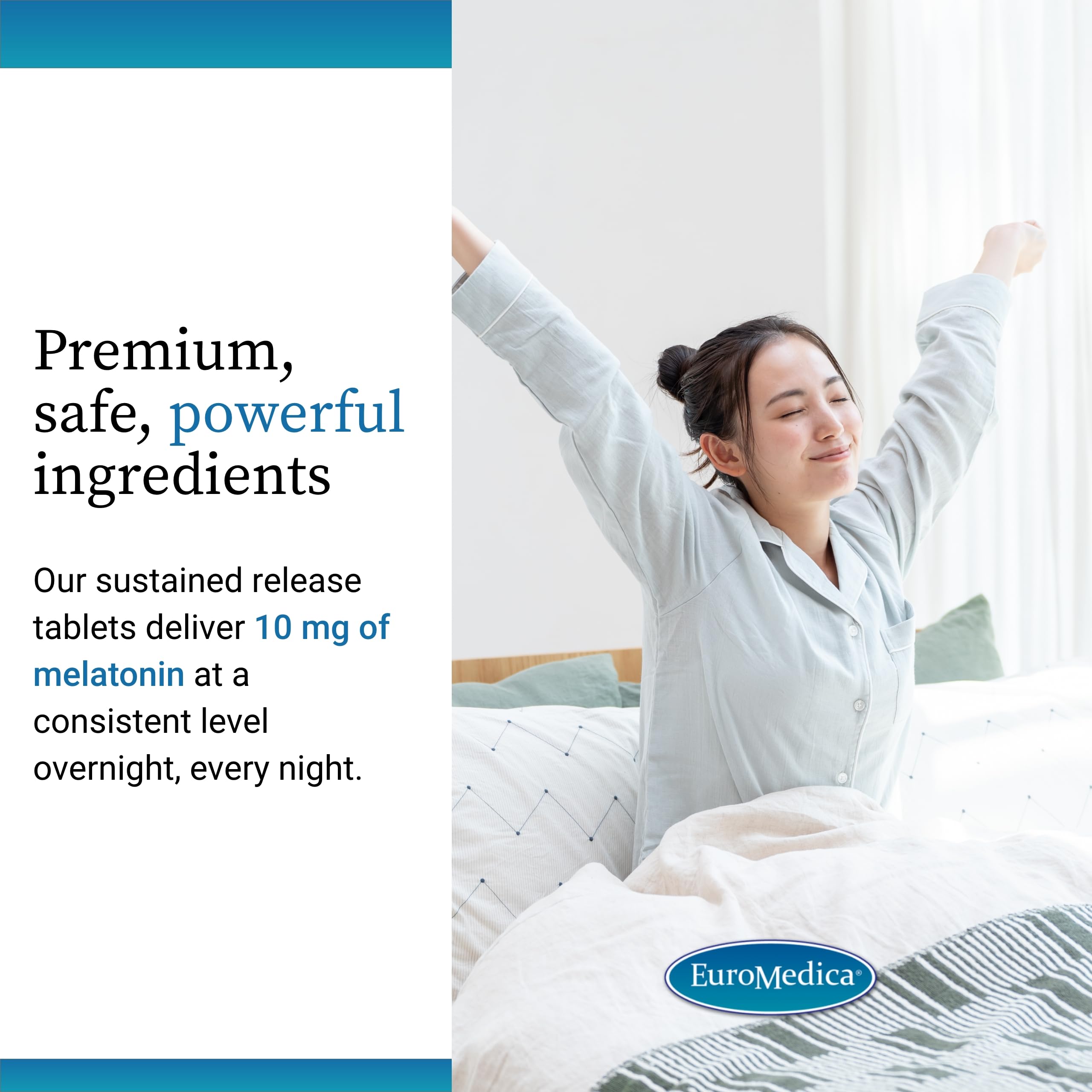 EuroMedica Melatonin Tablets 50g ingredients list