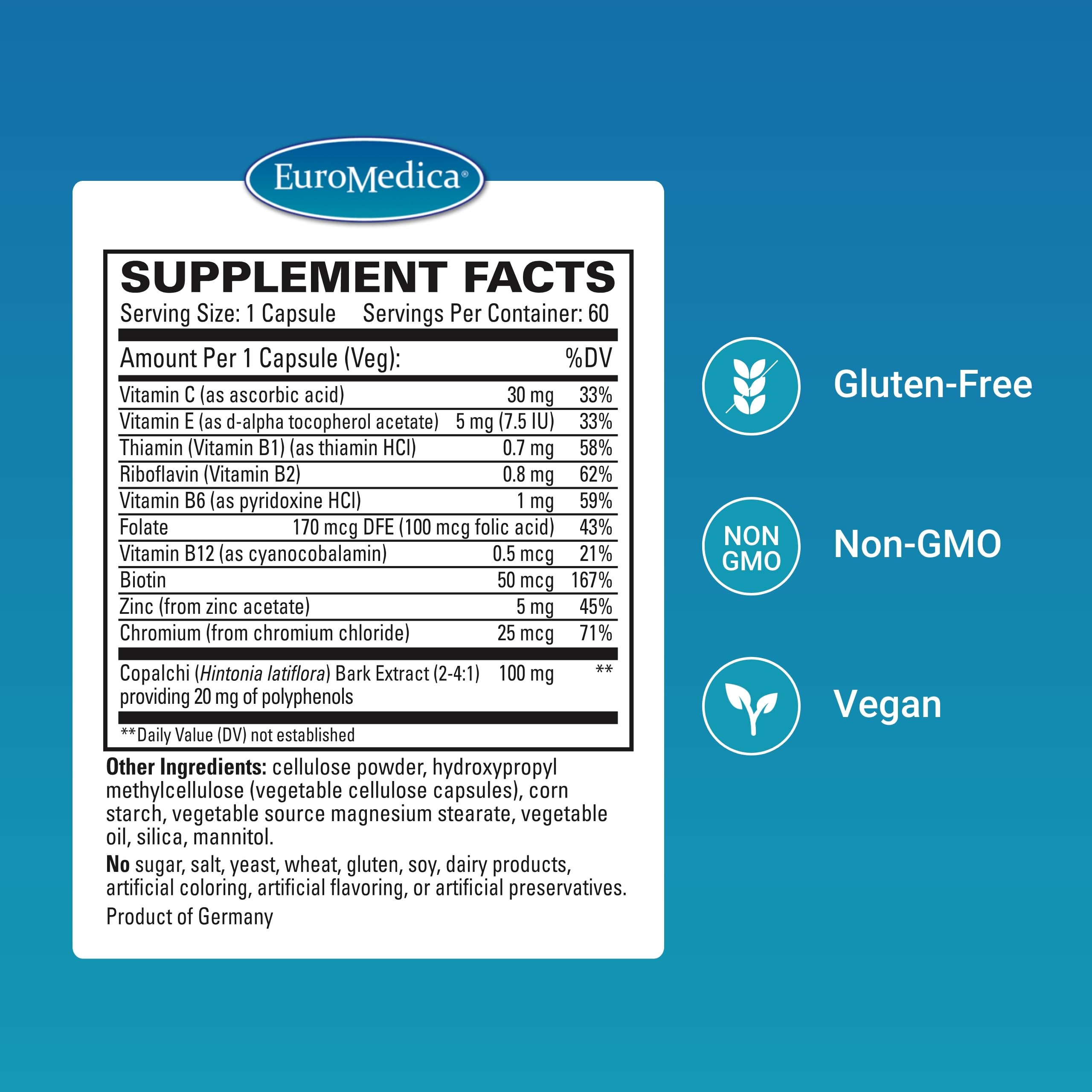EuroMedica Sucontral D Blood Sugar Support Supplement side view