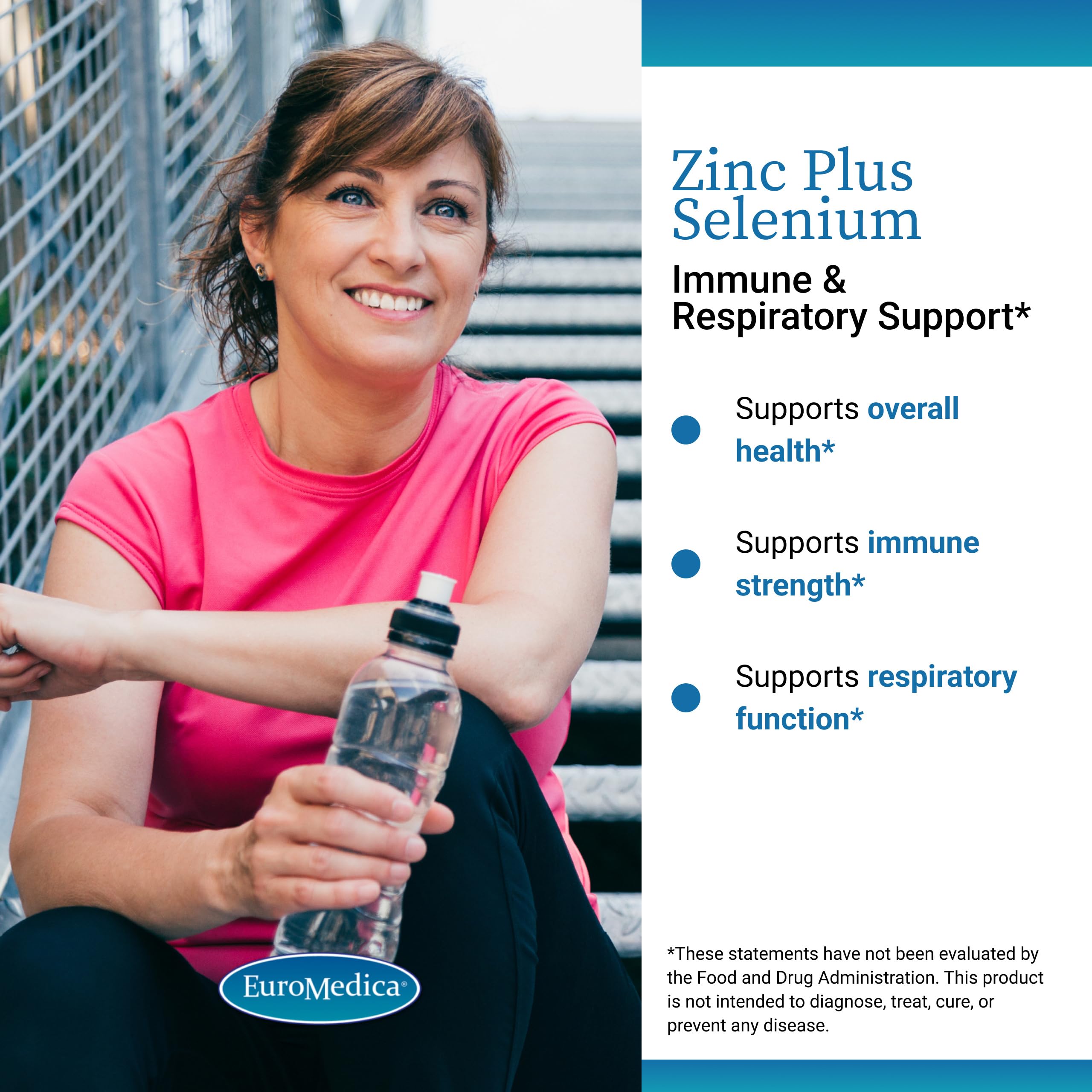 EuroMedica Zinc & Selenium Capsules back view