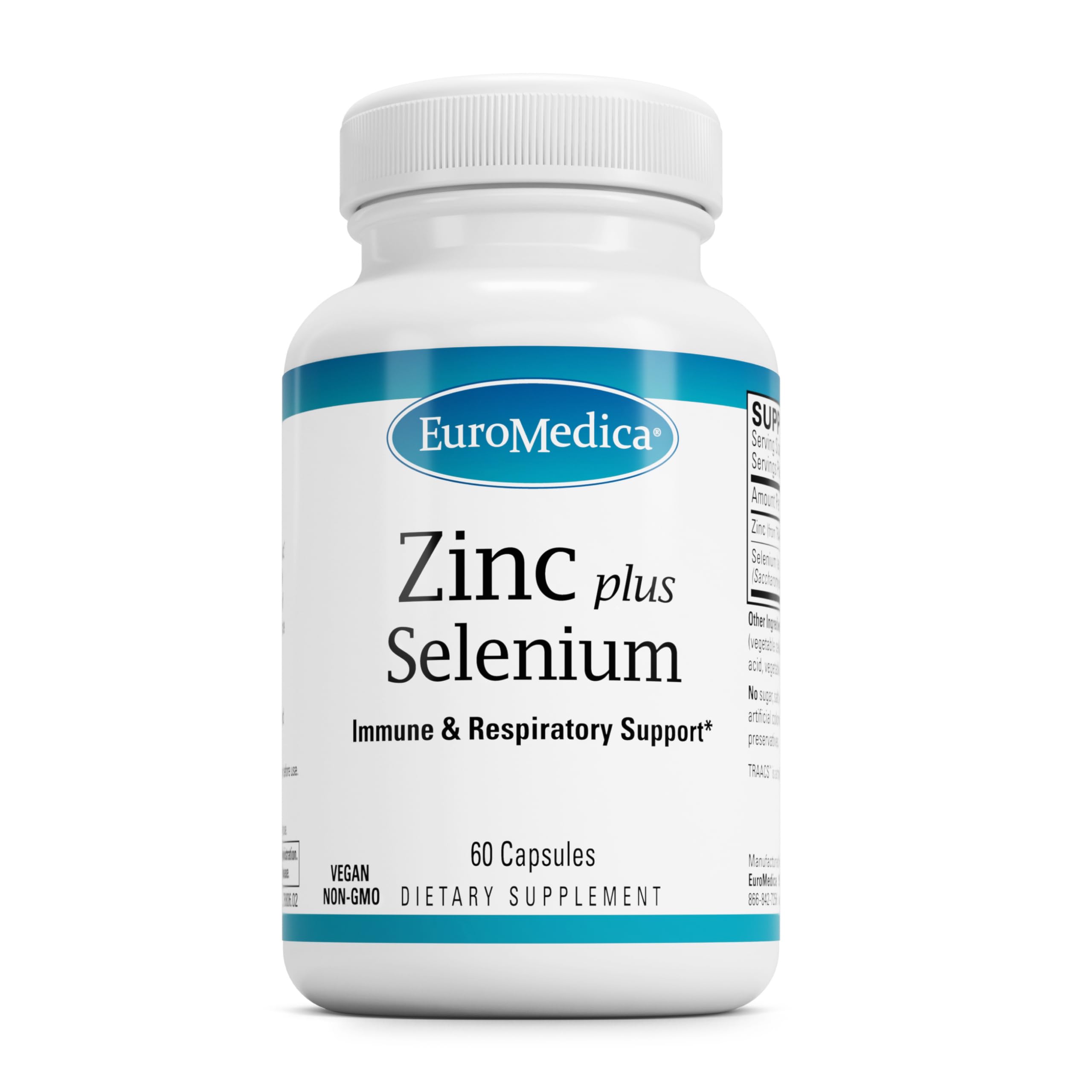 EuroMedica Zinc & Selenium Capsules front view
