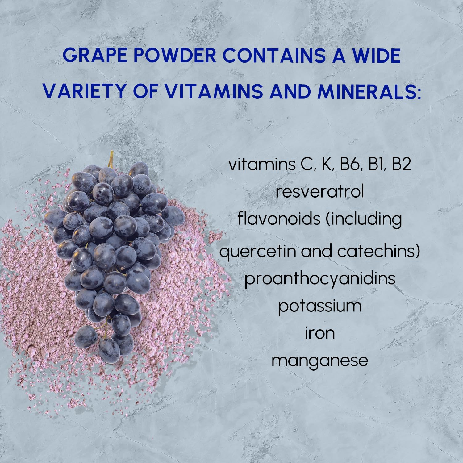 EVADY Grape Seed Extract Powder 227g packaging side view