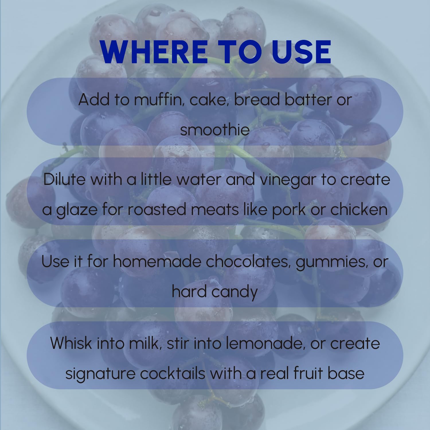 EVADY Grape Seed Extract Powder in a dessert preparation