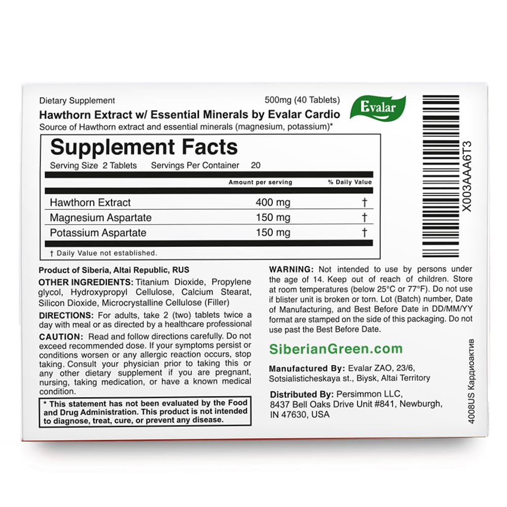 Evalar Cardio Active Hawthorn Supplement with Altai mountains background