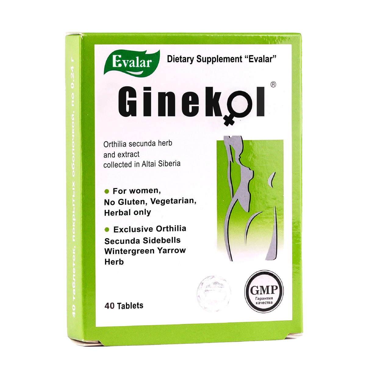 Evalar Gynecol Herbal Supplement 40 Tablets front view