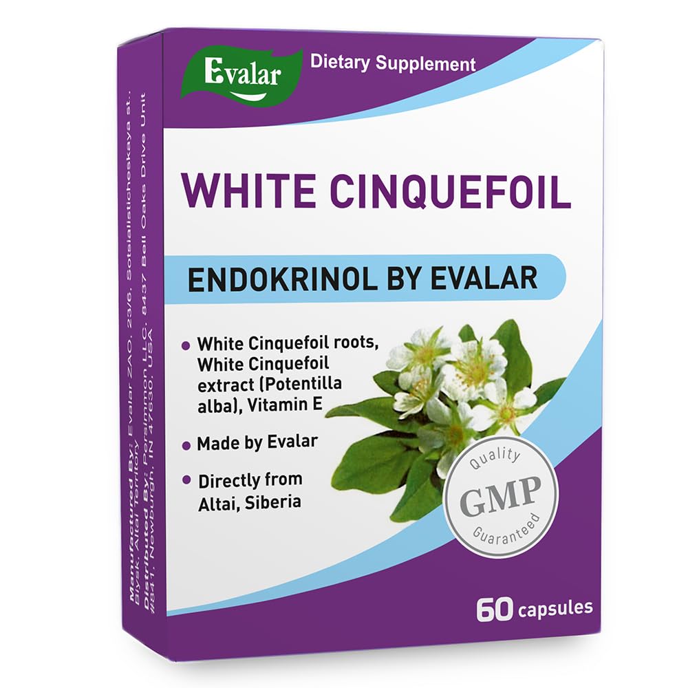 Evalar White Cinquefoil 60 Capsules front view