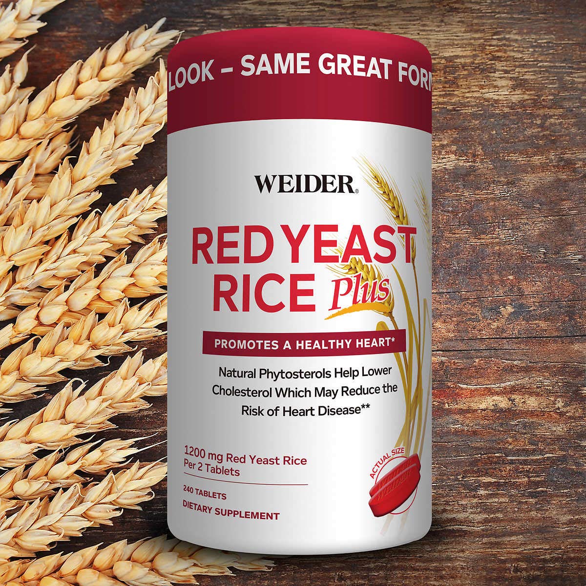 Evaxo Red Yeast Rice Plus 1200 mg 240 Tablets front view