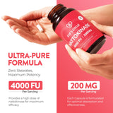 Eve's Cycle Nattokinase Multi-Enzyme Supplement bottle side view