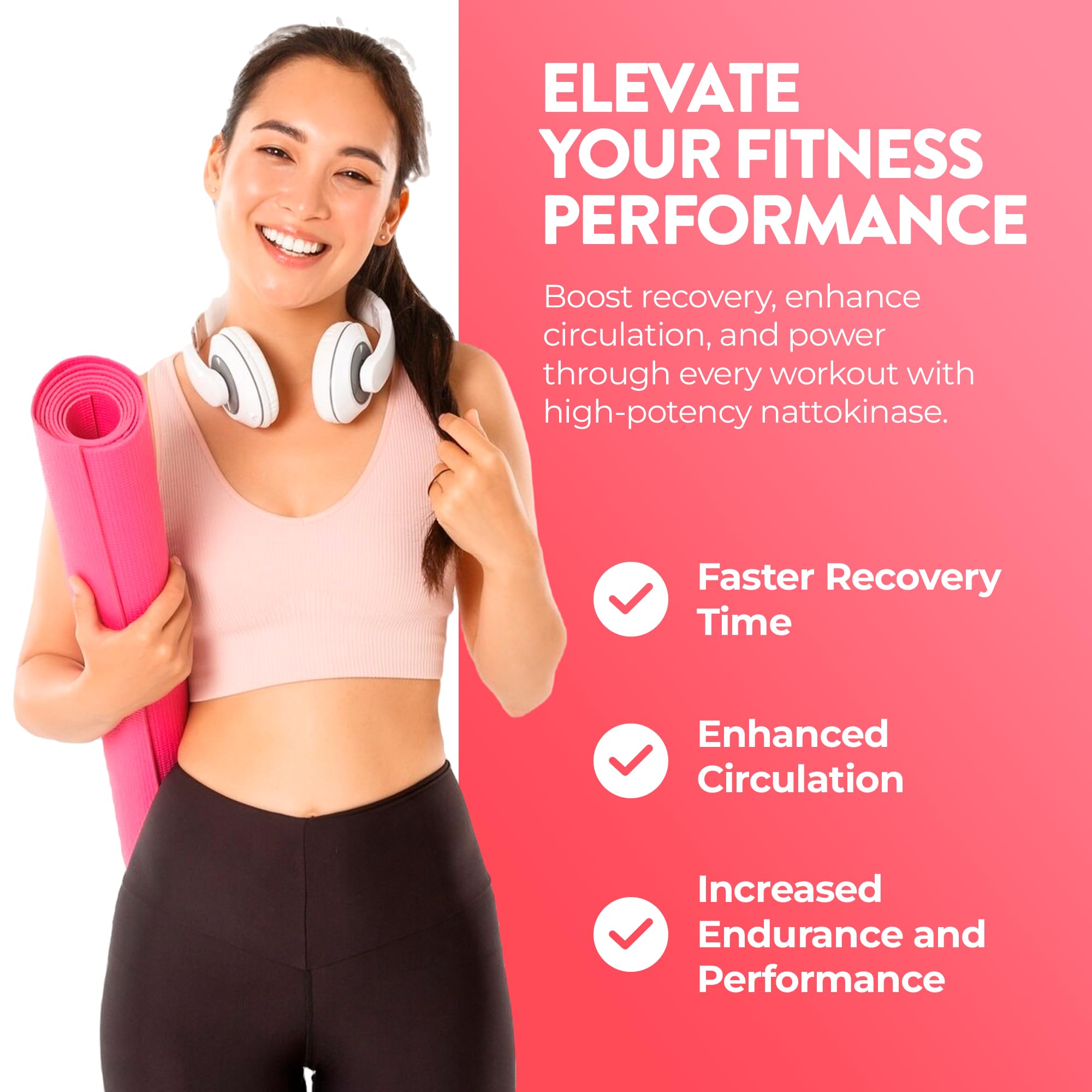 Eve's Cycle Nattokinase Multi-Enzyme Supplement bottle with dosage information