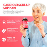 Eve's Cycle Nattokinase Multi-Enzyme Supplement capsules on a white background