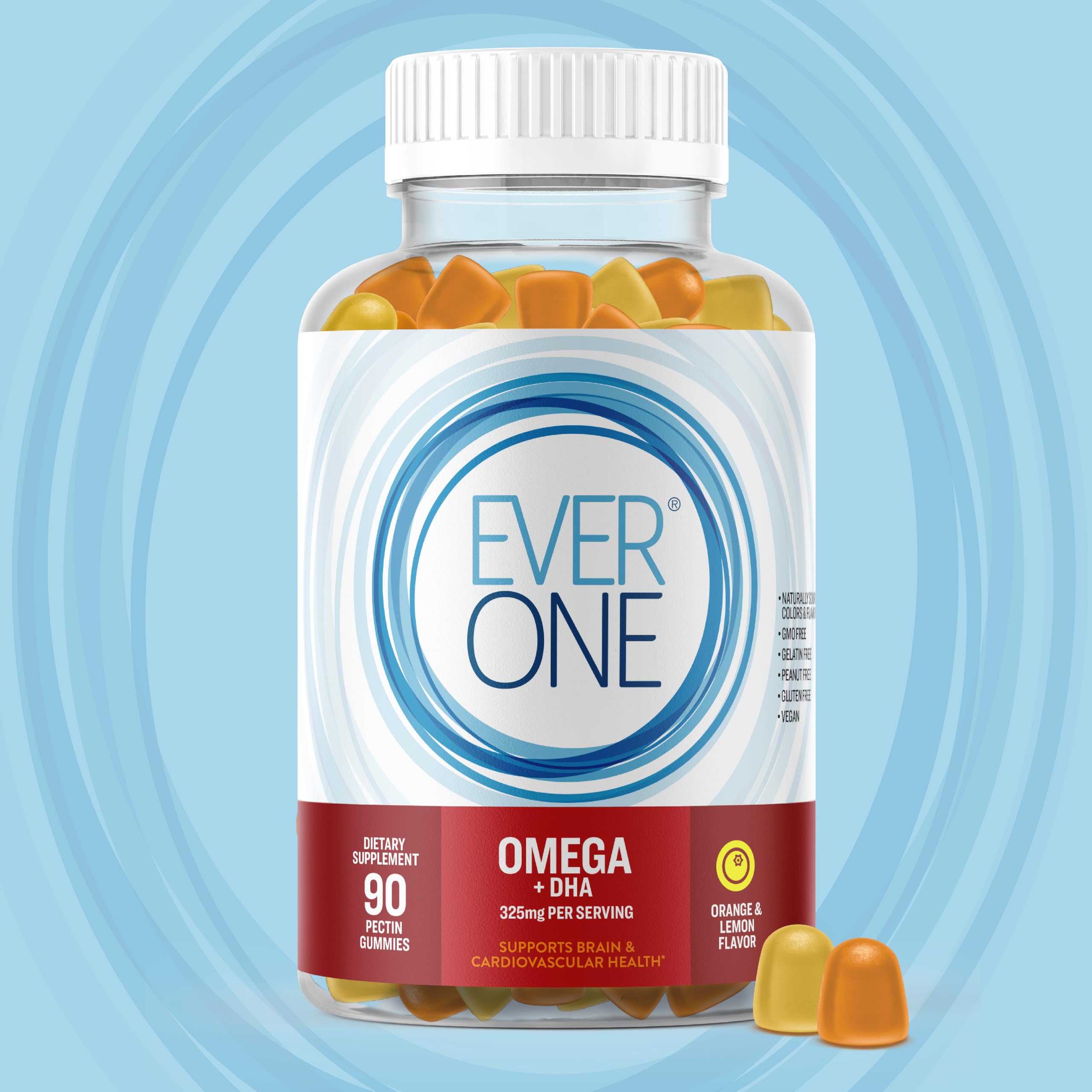 Ever One Omega 3-6-9 Gummies side view showing packaging