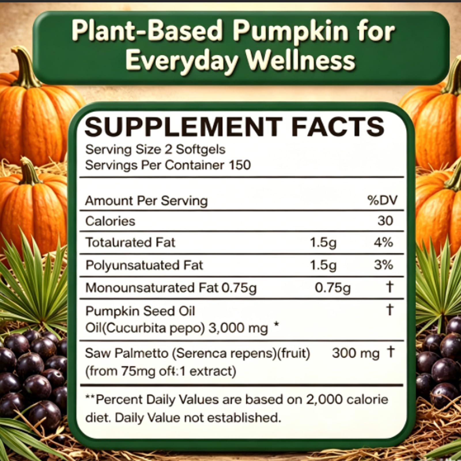 Everly Pumpkin Seed Oil Softgels with nutritional information on packaging