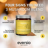 Eversio Wellness Organic 3 Mushroom Blend 230g side view