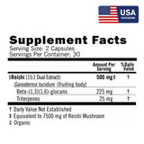 Eversio Wellness Organic Reishi Mushroom Capsules side view