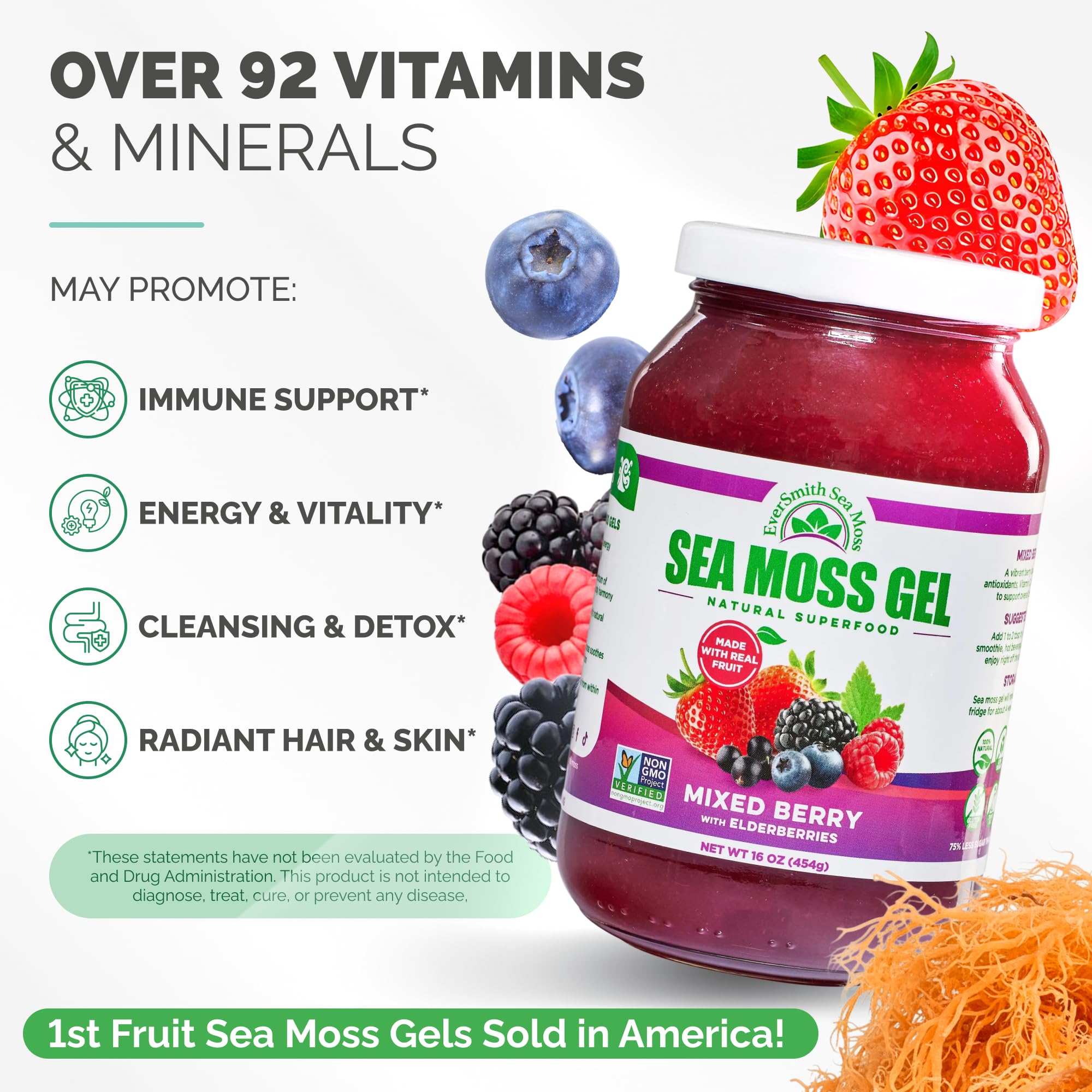 EverSmith Organics Sea Moss Gel 454g close-up of texture