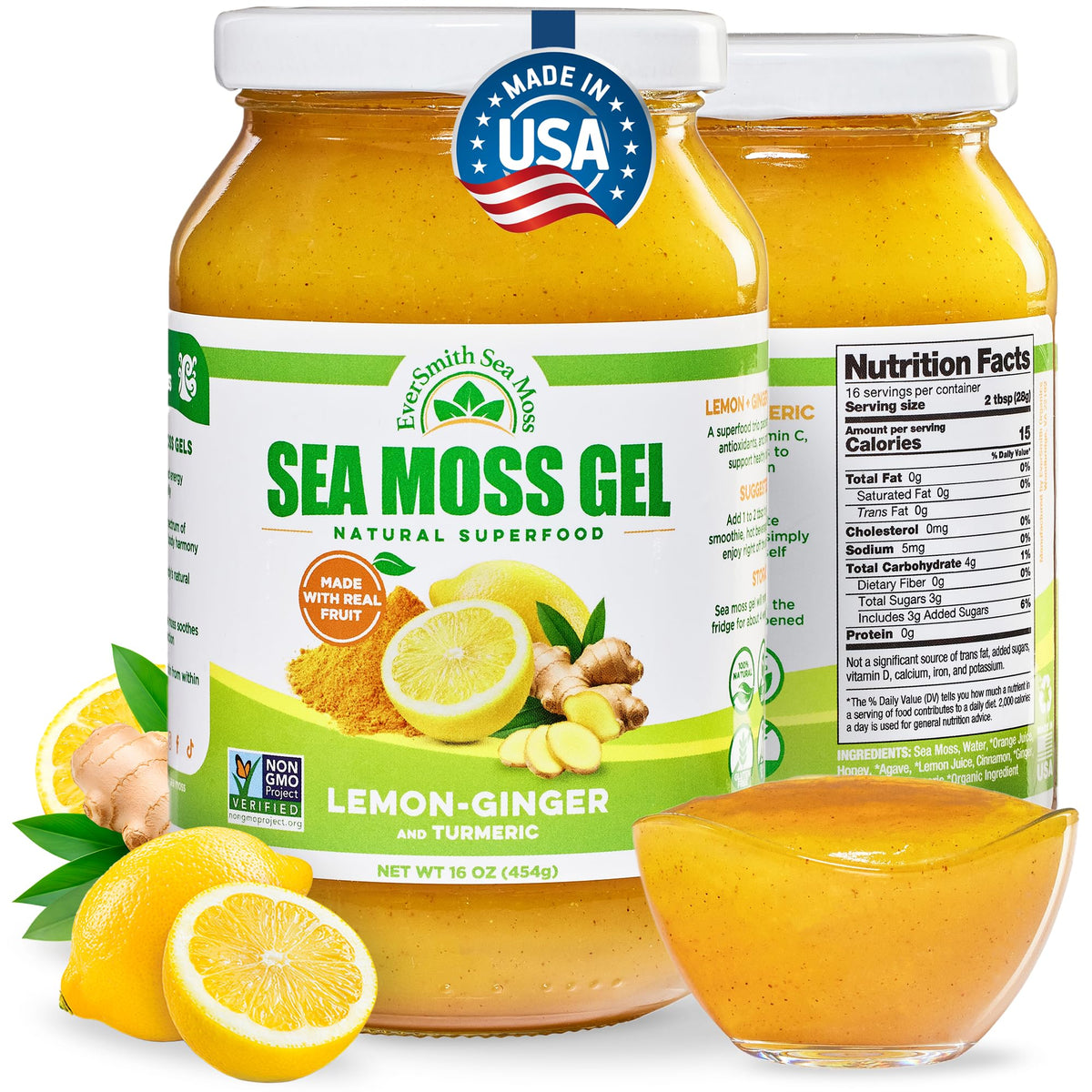 EverSmith Organics Sea Moss Gel 454g front view