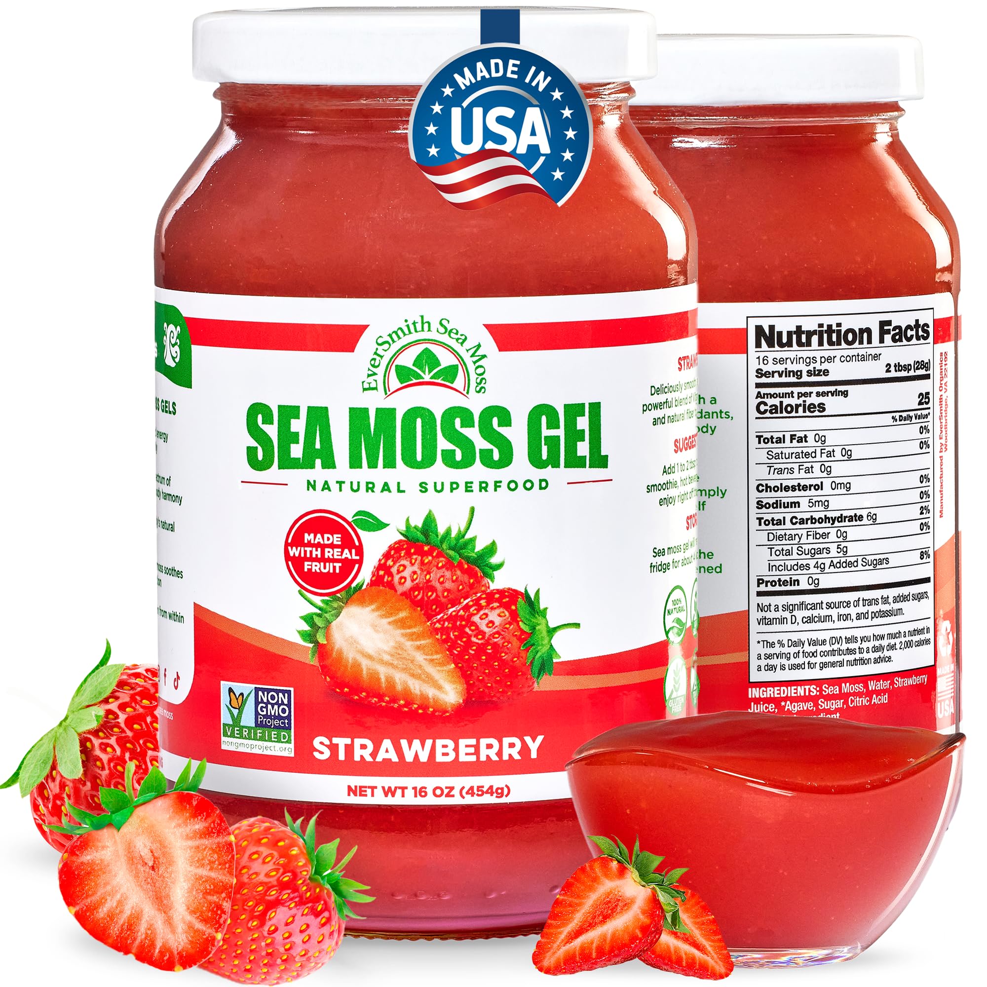 EverSmith Organics Sea Moss Gel 454g front view