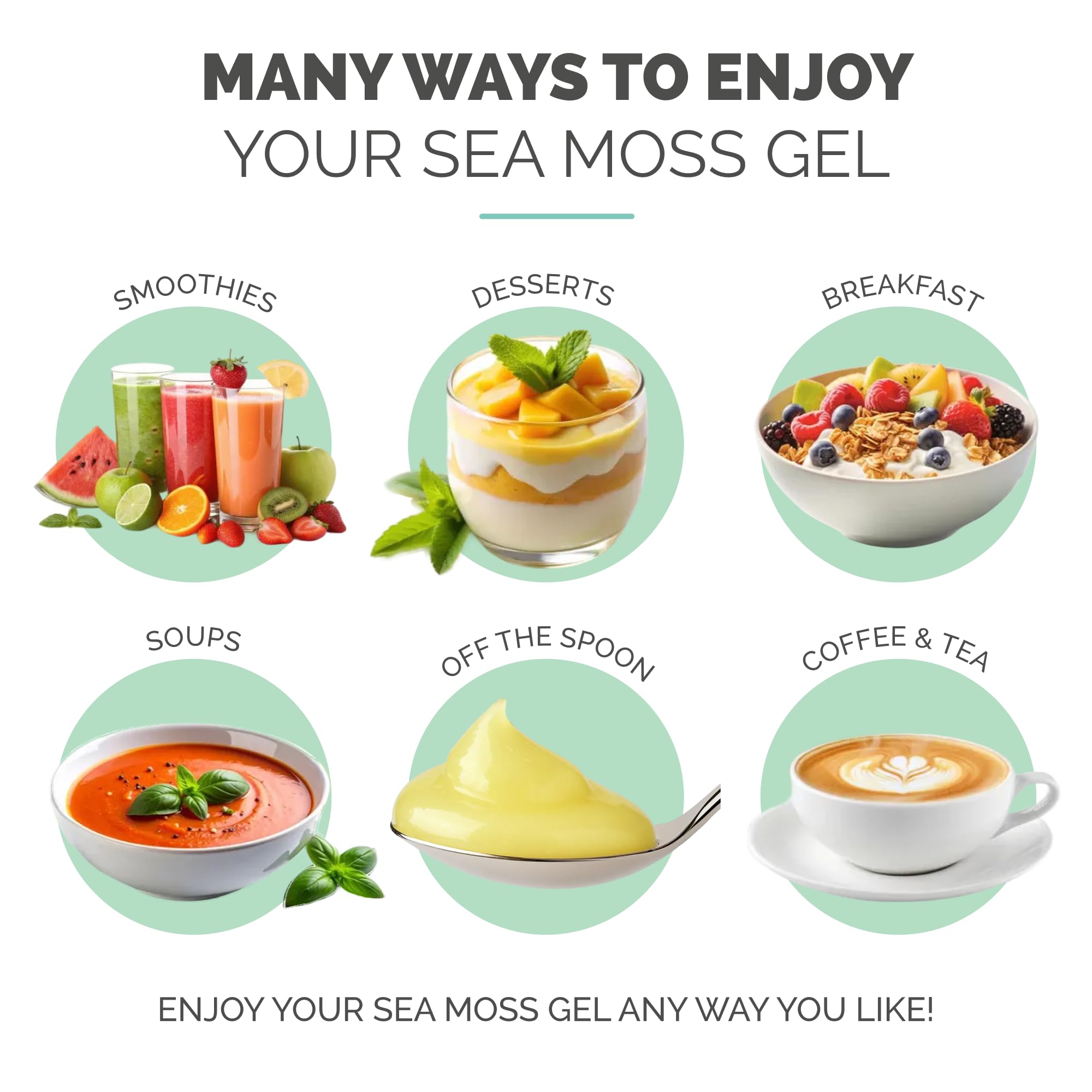 EverSmith Organics Sea Moss Gel 454g in a dessert