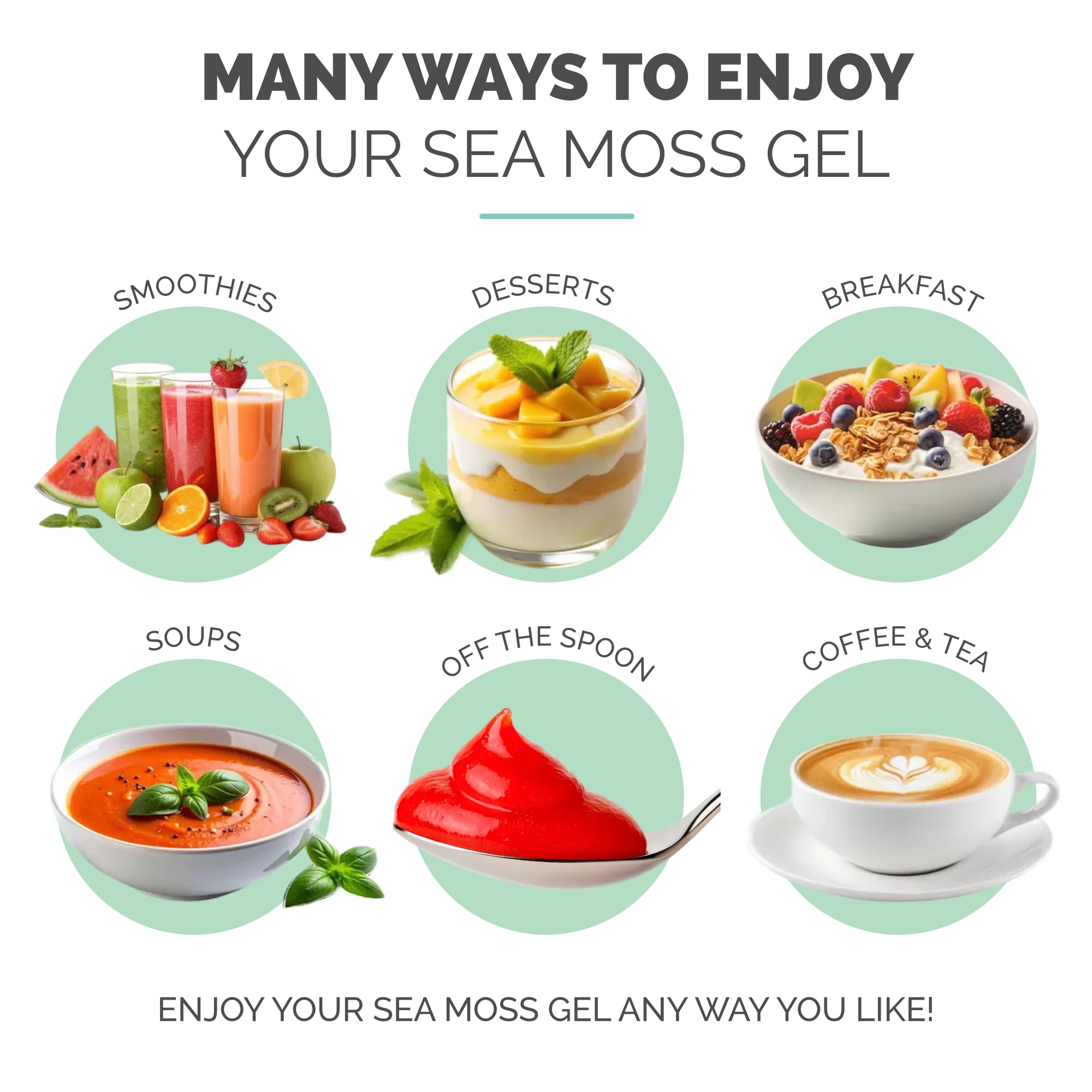 EverSmith Organics Sea Moss Gel 454g in a smoothie