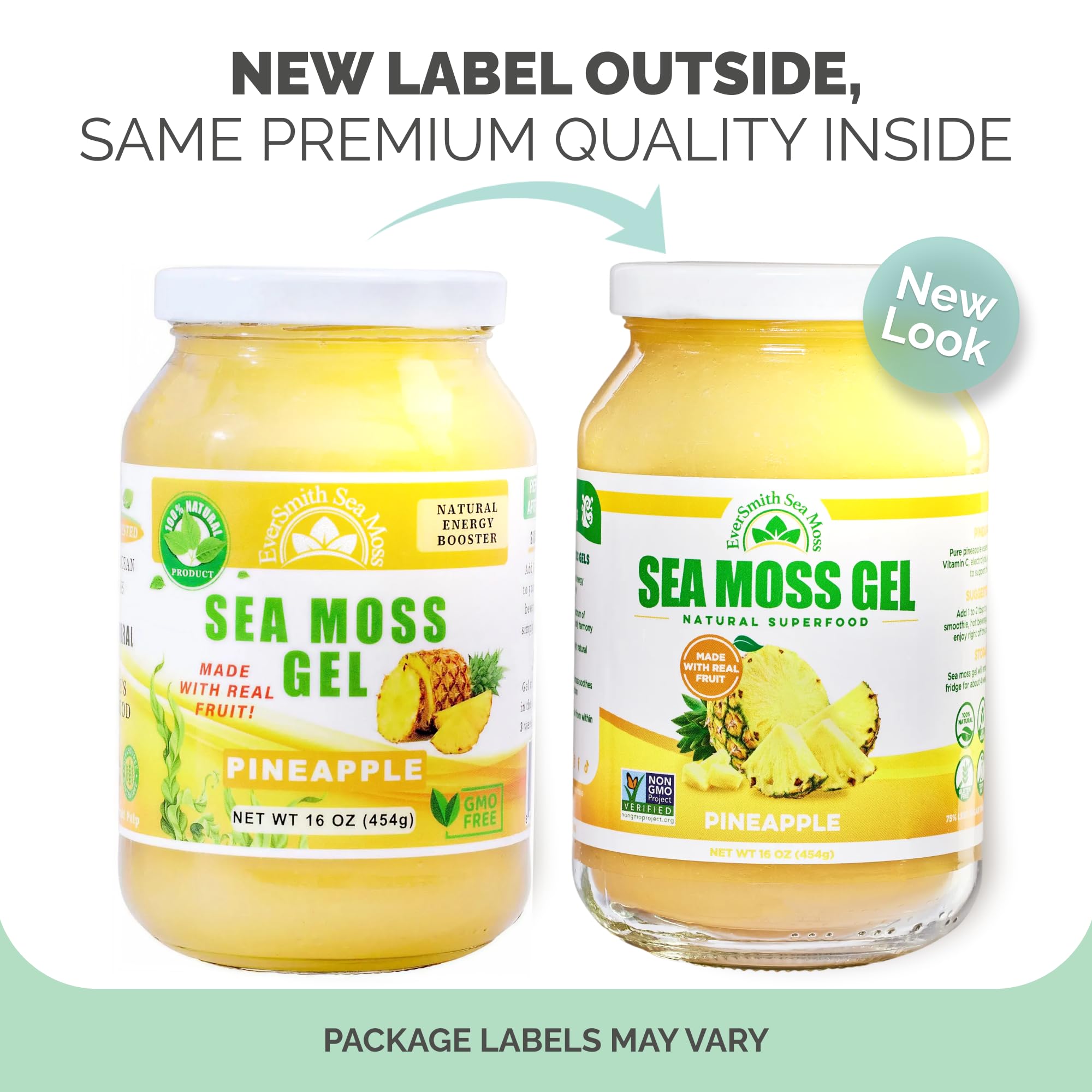 EverSmith Organics Sea Moss Gel 454g jar with lid