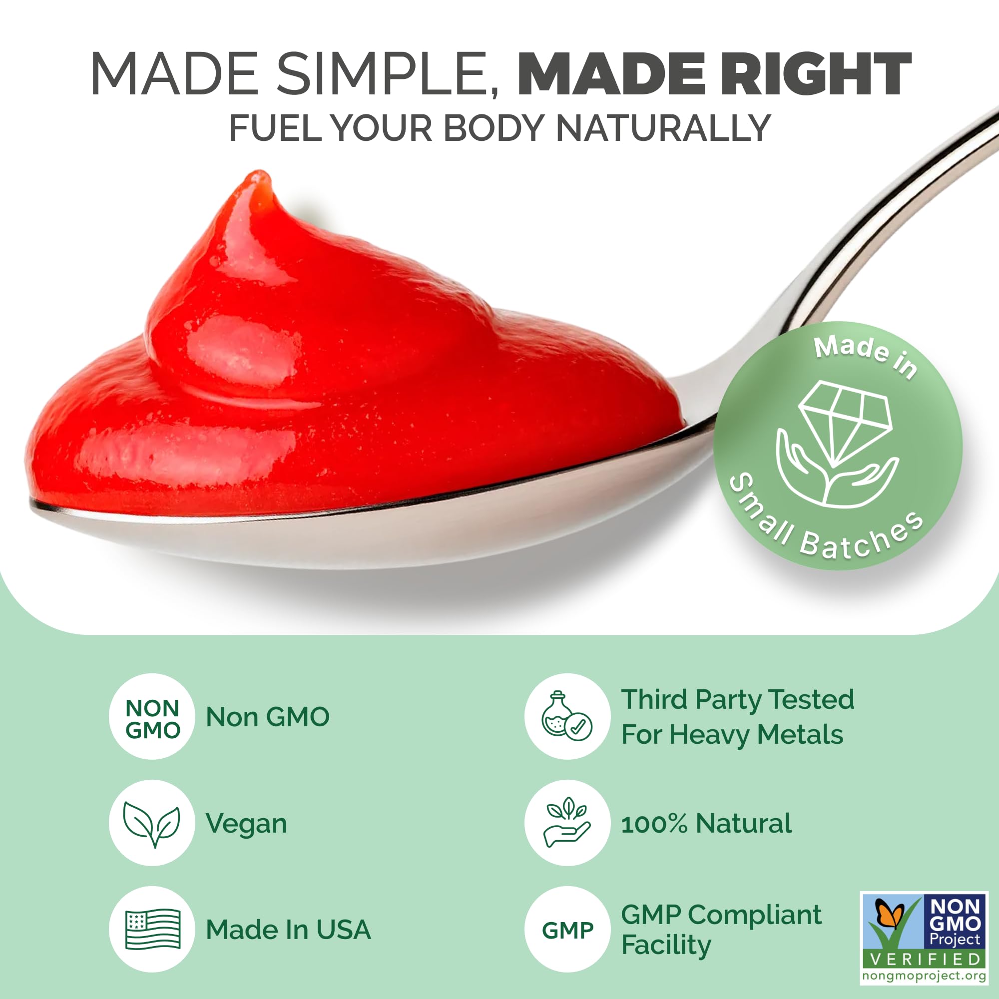 EverSmith Organics Sea Moss Gel 454g with spoon