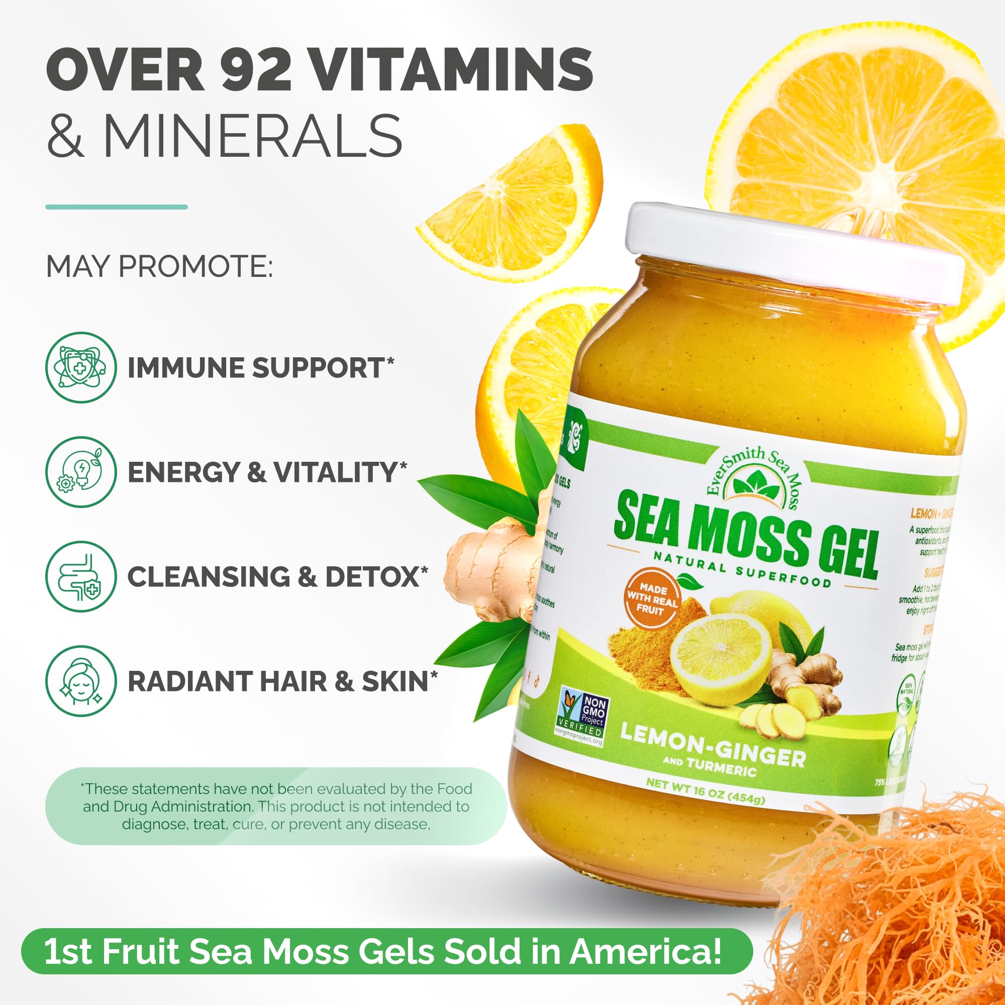 EverSmith Organics Sea Moss Gel in a bowl with a spoon