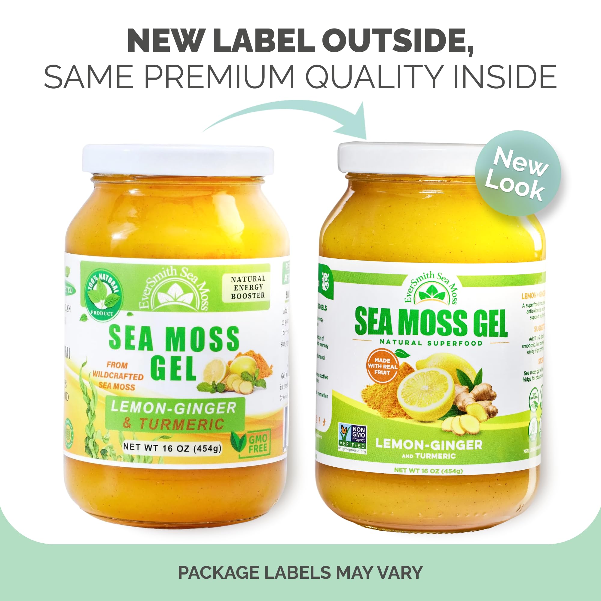 EverSmith Organics Sea Moss Gel packaging side view