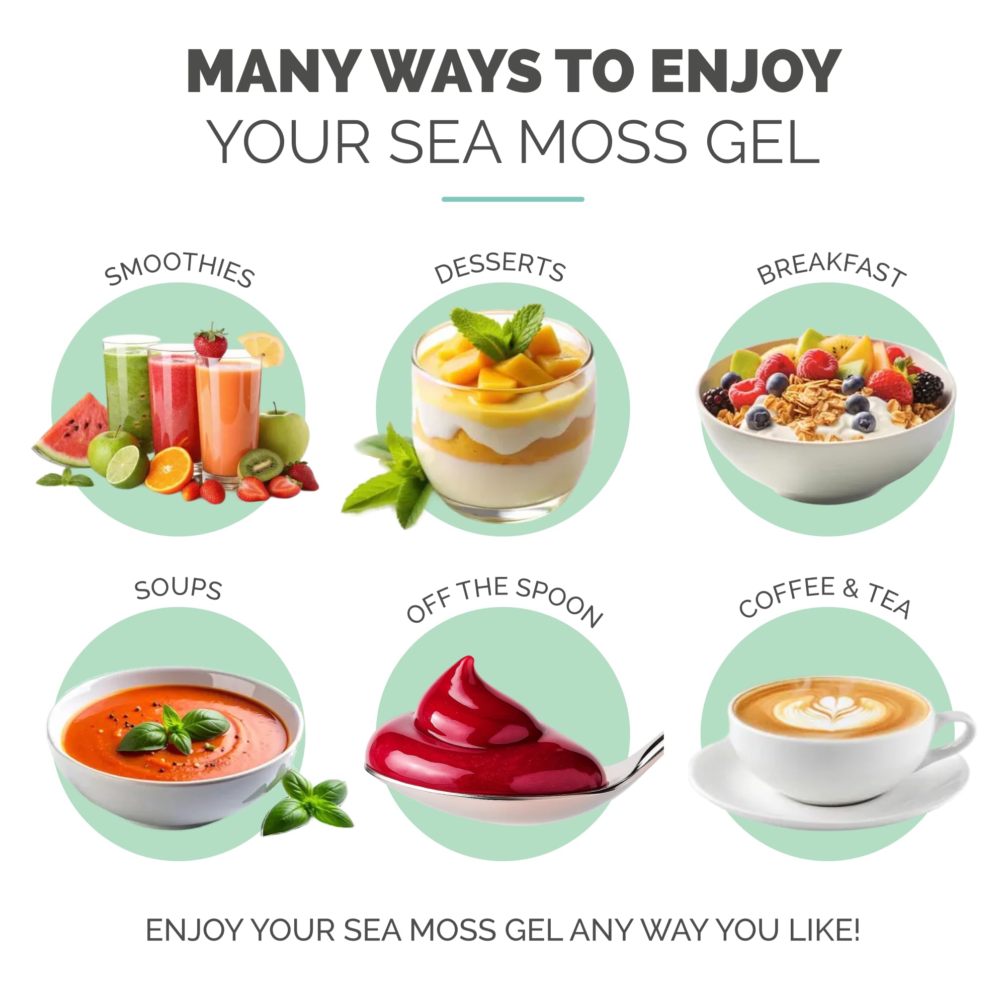 EverSmith Organics Wildcrafted Sea Moss Gel on a kitchen counter