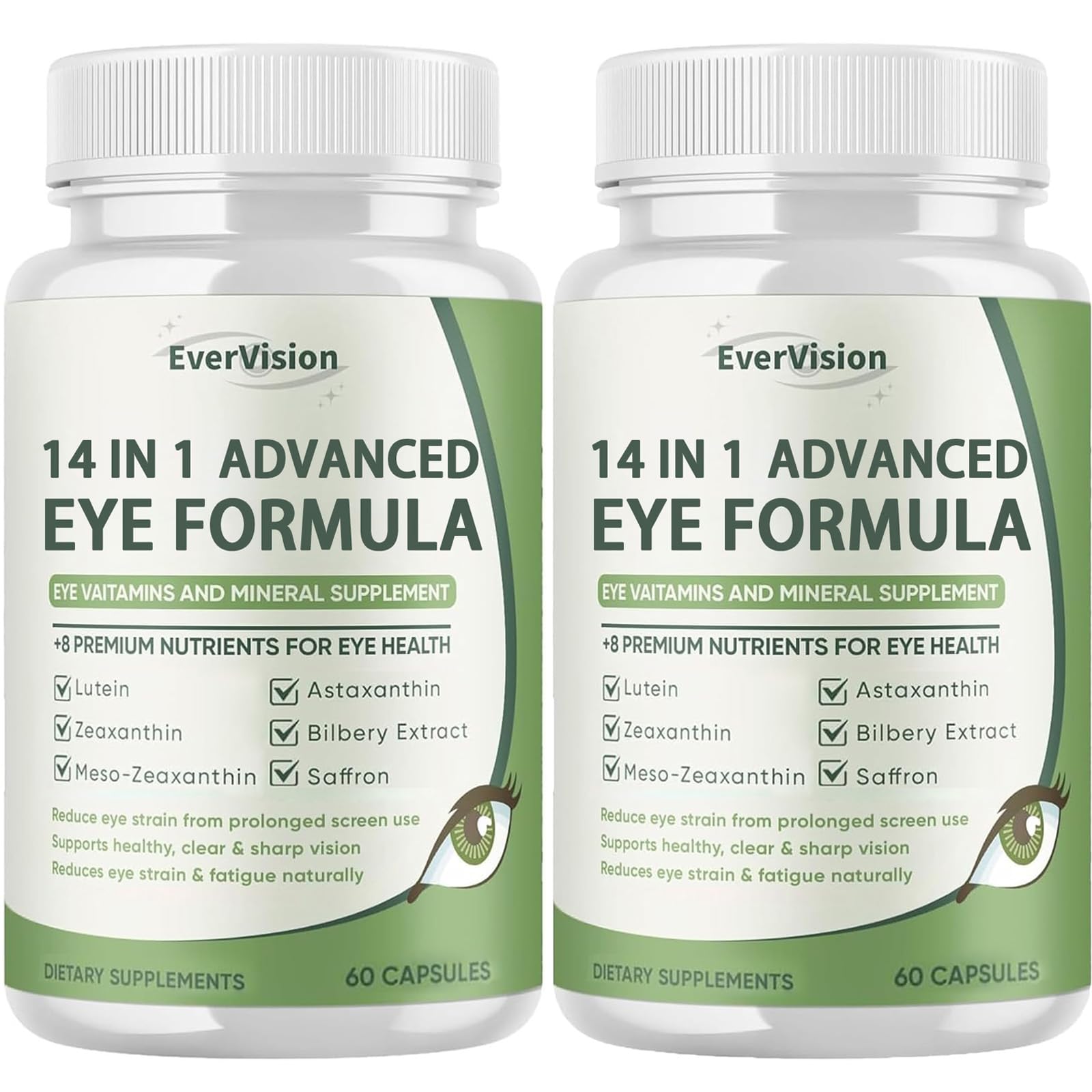 EVERVISION Eye Health Supplement front view with packaging