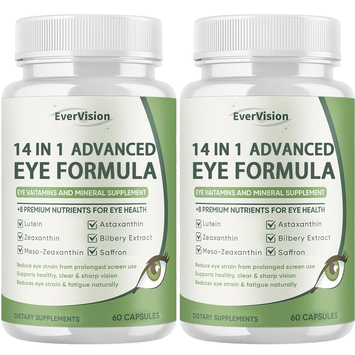 EVERVISION Eye Health Supplement front view with packaging