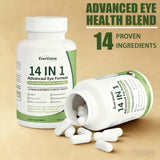 EVERVISION Eye Supplement 14-in-1 Advanced Formula label close-up