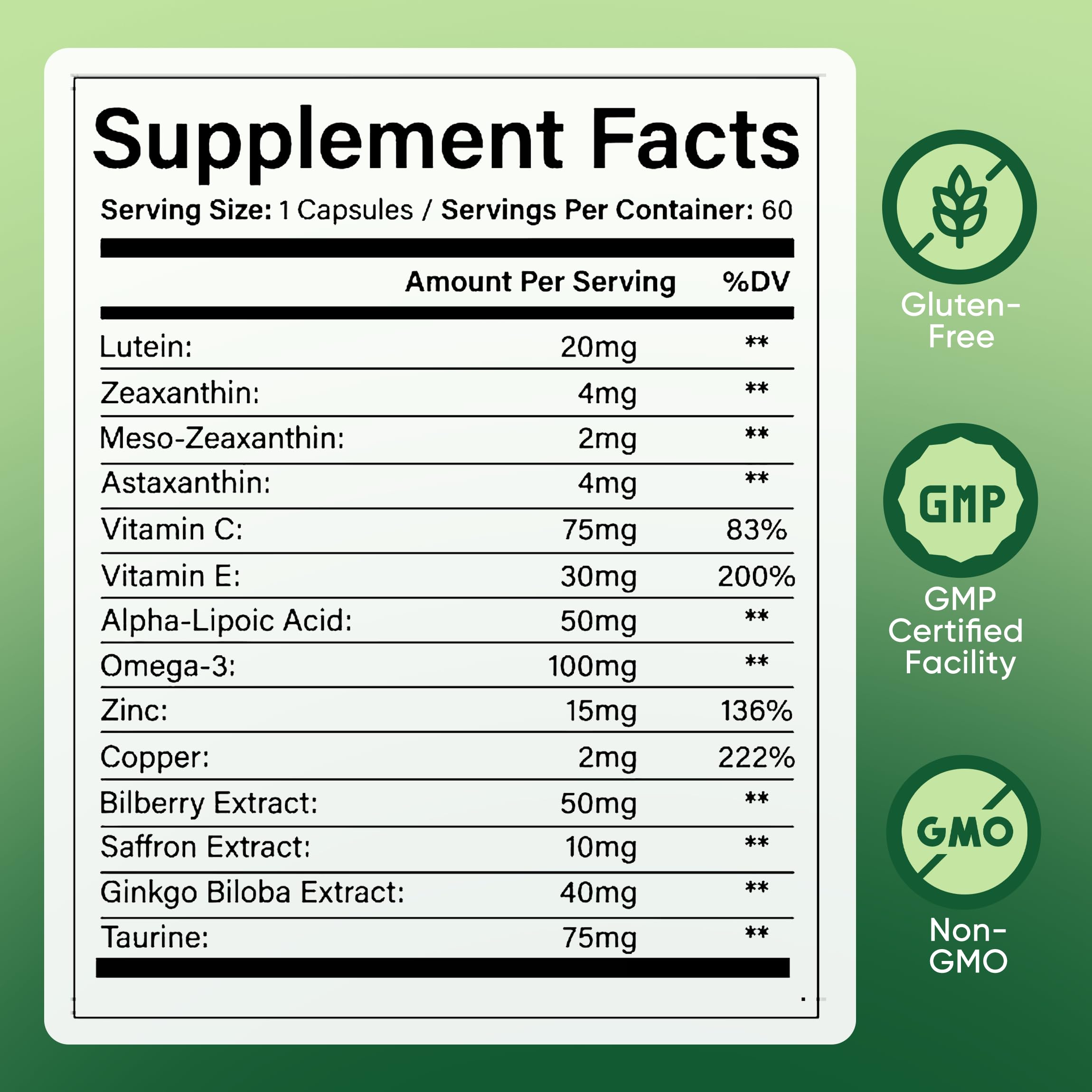 EVERVISION Lutein 14-in-1 Eye Support Supplement capsule close-up