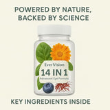 EVERVISION Lutein Eye Support Supplement showing the label and ingredients