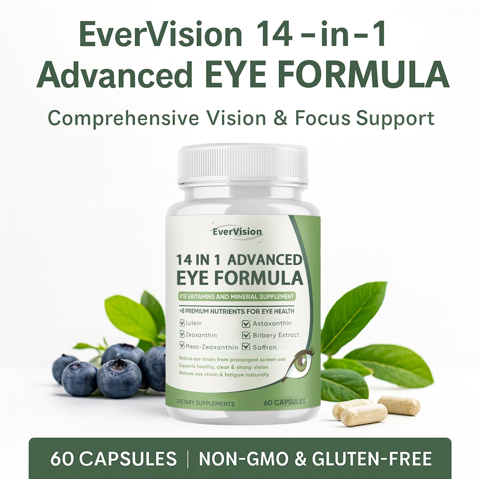 EVERVISION Lutein supplement bottle side view