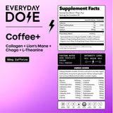 Everyday Dose Mushroom Coffee 281g back view showing ingredients