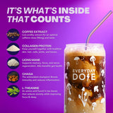 Everyday Dose Mushroom Coffee 281g side view with nutritional information