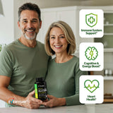 EVERYDAY NUTRITION Odourless Fermented Aged Black Garlic 20:1 Extract capsules close-up