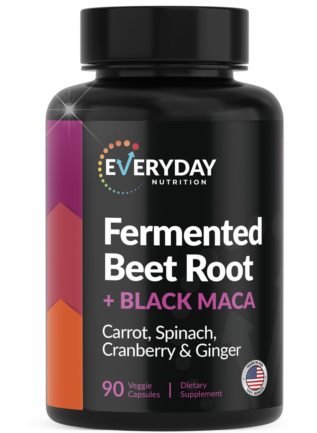 EVERYDAY NUTRITION Organic Superfood Blend 90 Veggie Capsules front view