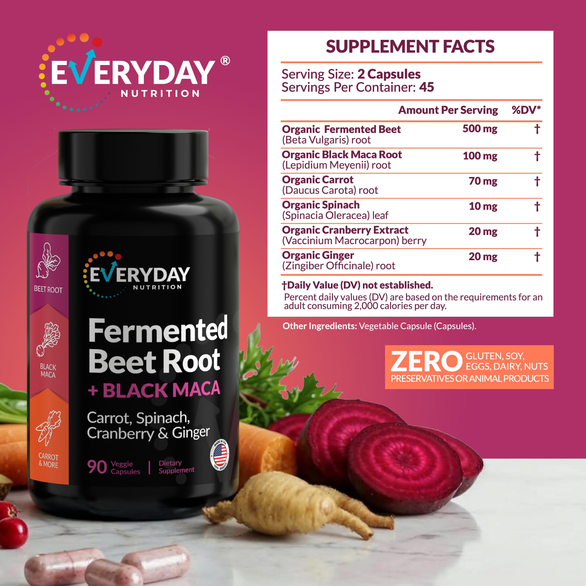 EVERYDAY NUTRITION Organic Superfood Blend bottle with label