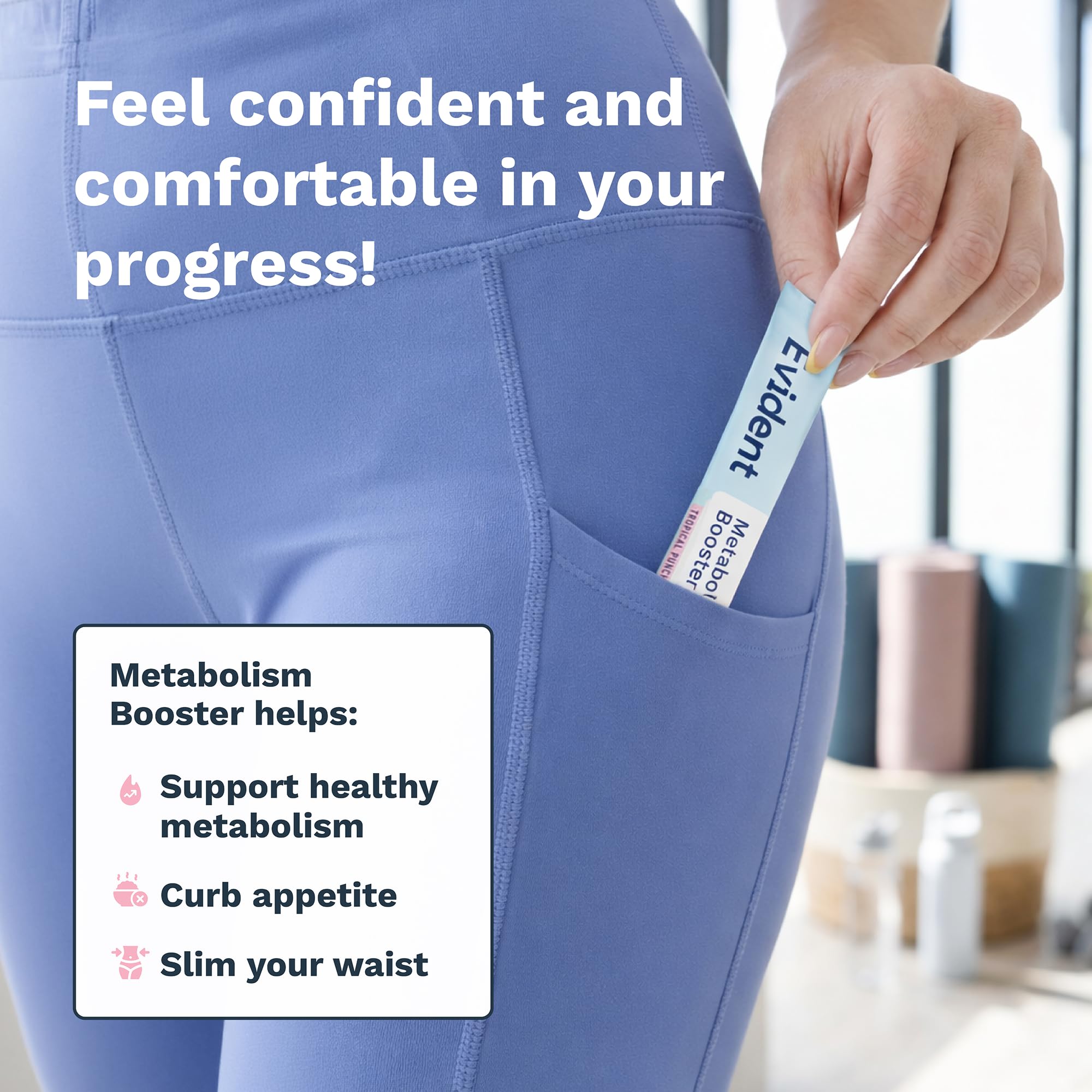 EVIDENT WELLNESS a balanced routine support Powder packets displayed
