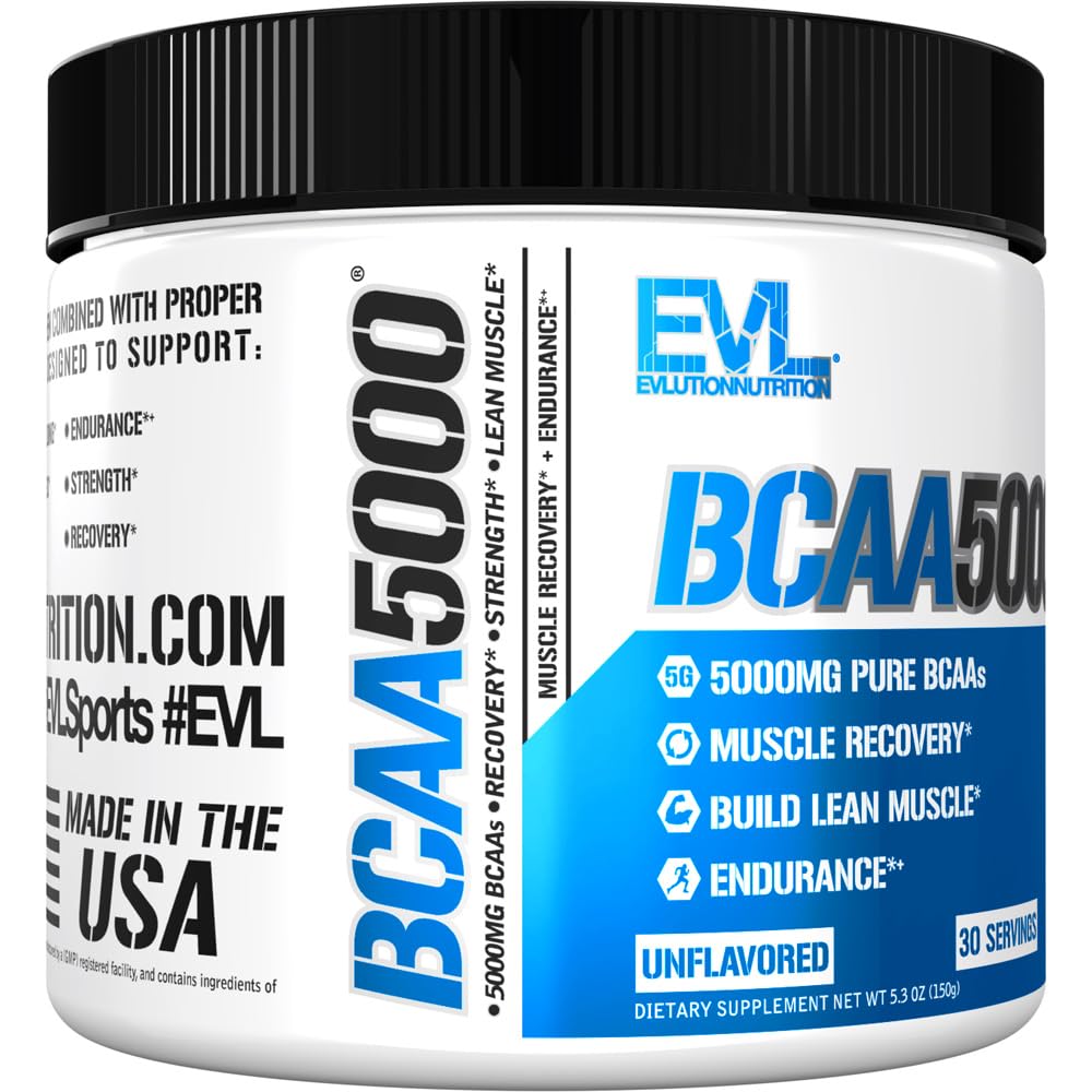 Evlution BCAA5000 Amino Acid Powder nutritional information