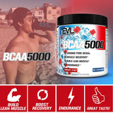 Evlution BCAA5000 Amino Acids Powder 255g mixed in water