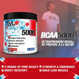 Evlution BCAA5000 Amino Acids Powder 255g scoop