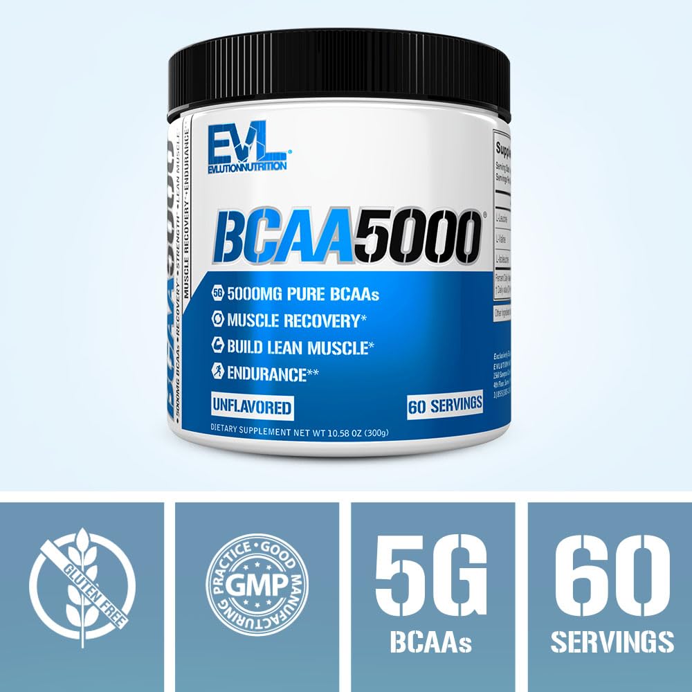 Evlution BCAA5000 Amino Acids Powder 360g ingredients list