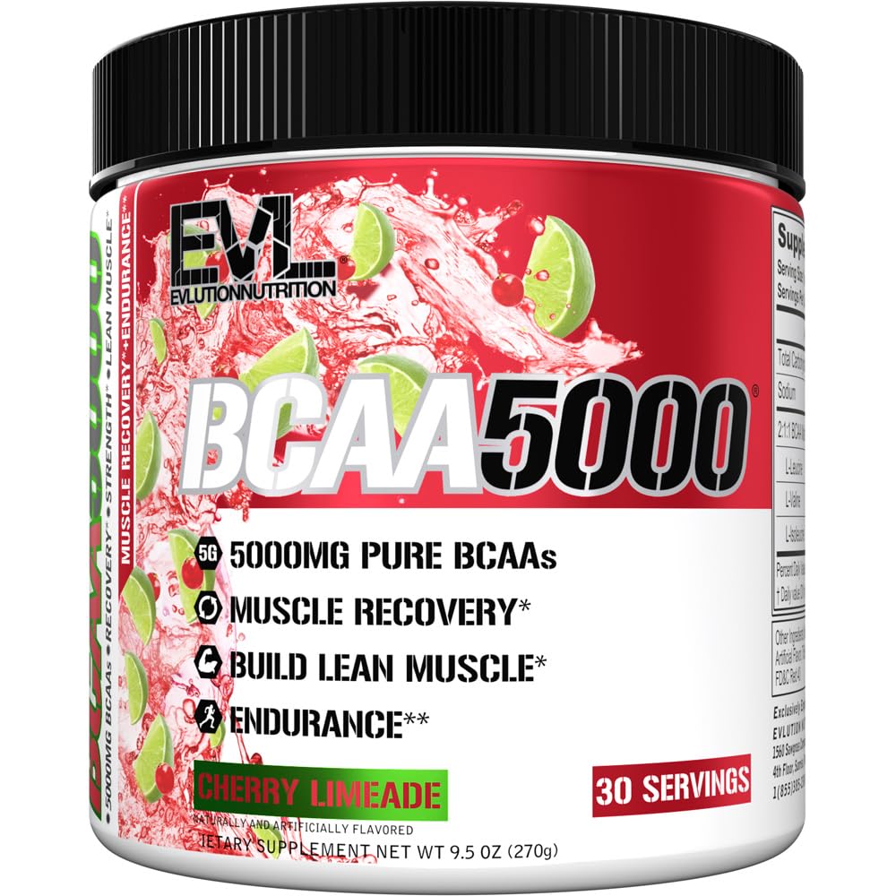 Evlution BCAA5000 Amino Acids Powder front view packaging