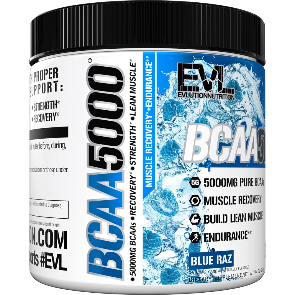 Evlution BCAA5000 side view showing capsule details