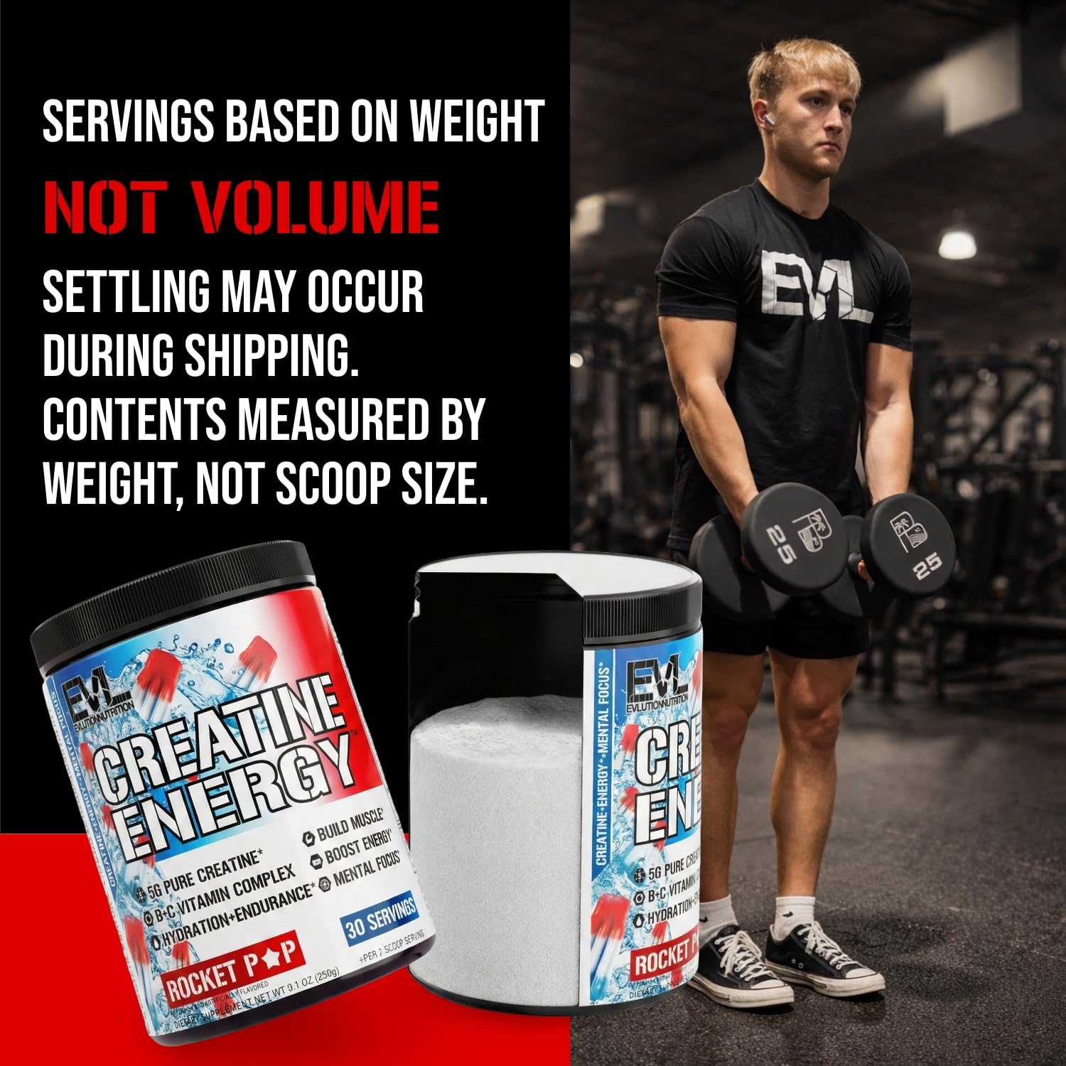 Evlution Creatine Energy Powder 258g ingredients list